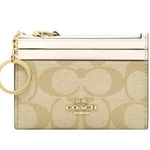 Coach   Mini Skinny Id Case In Signature Canvas